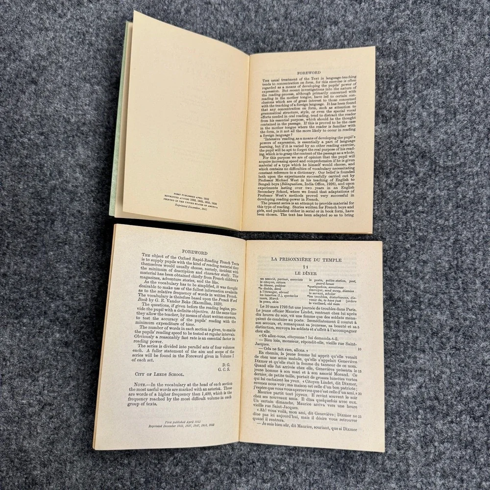 Vintage Oxford University Press Rapid Reading French Text Books Lot of 2